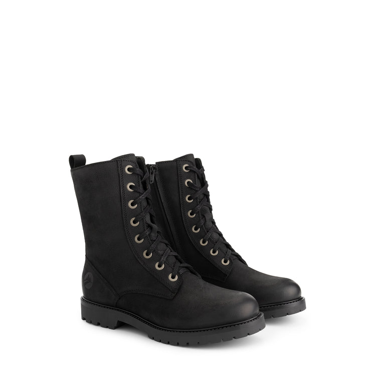 Bossvika Women - Lace-up boots - Nubuck - Black FRD