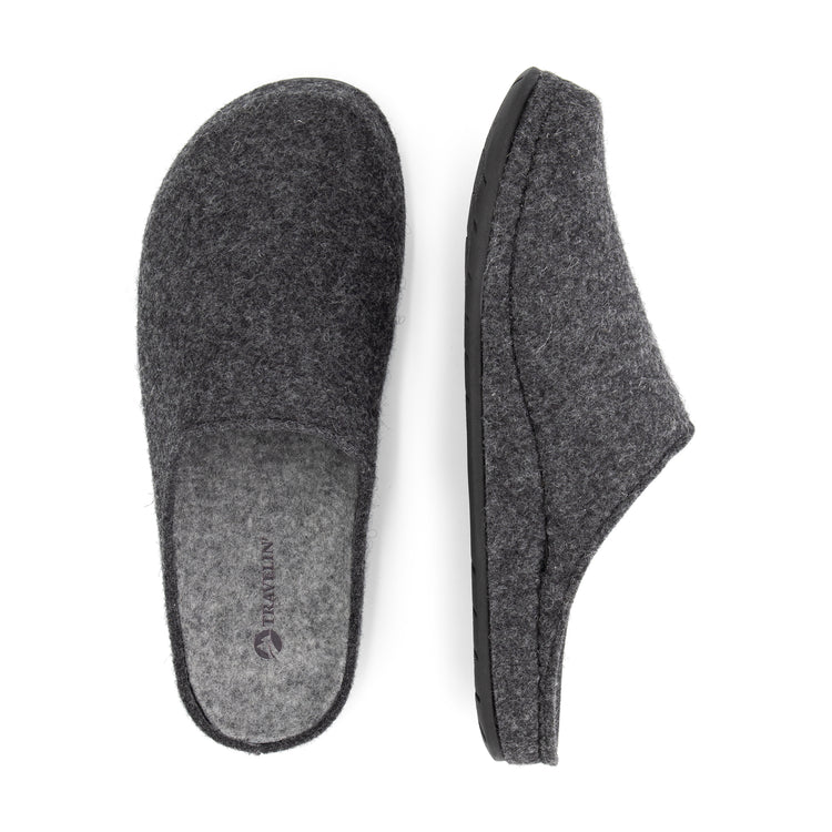 Come Home Men - House slippers - Wool - Dark grey UPD