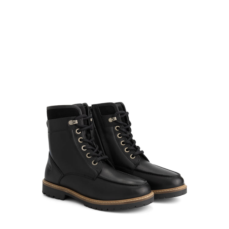 Tronstad Women - Lace-up boots - Wool-lined - Black FRD