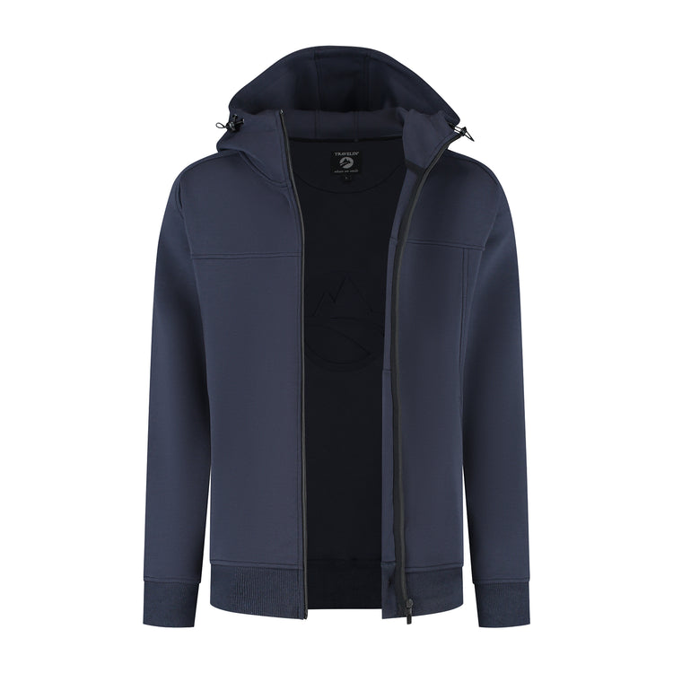Steffen Men - Hooded Cardigan - Sweat - Navy CVO