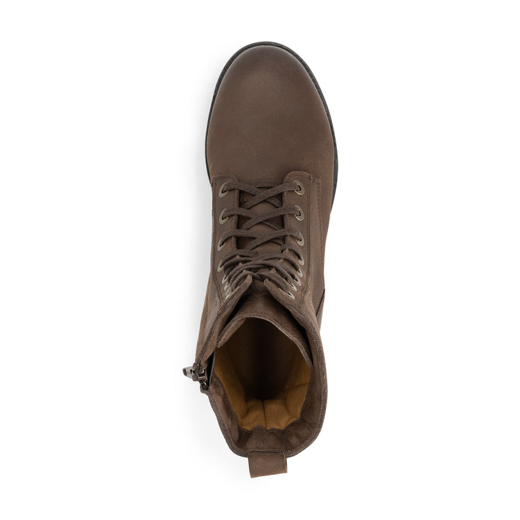 Bossvika Women - Lace-up boots - Nubuck - Dark brown UPS