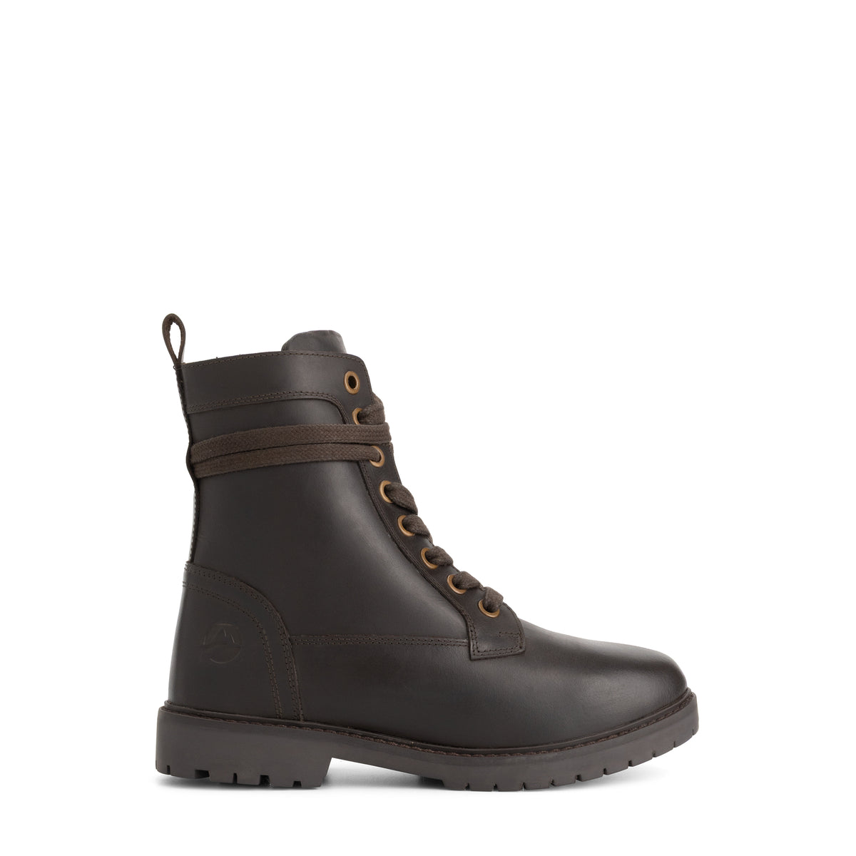Kafjord Women - Lace-up boots - Wool-lined - Dark brown R
