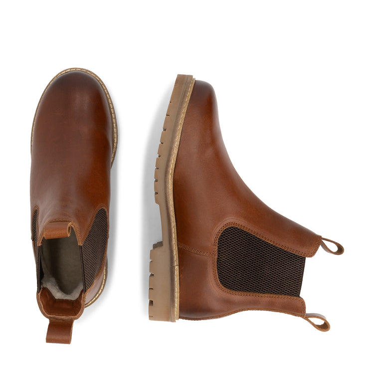Ringsaker Women - Chelsea boots - Wool-lined - Cognac UPD