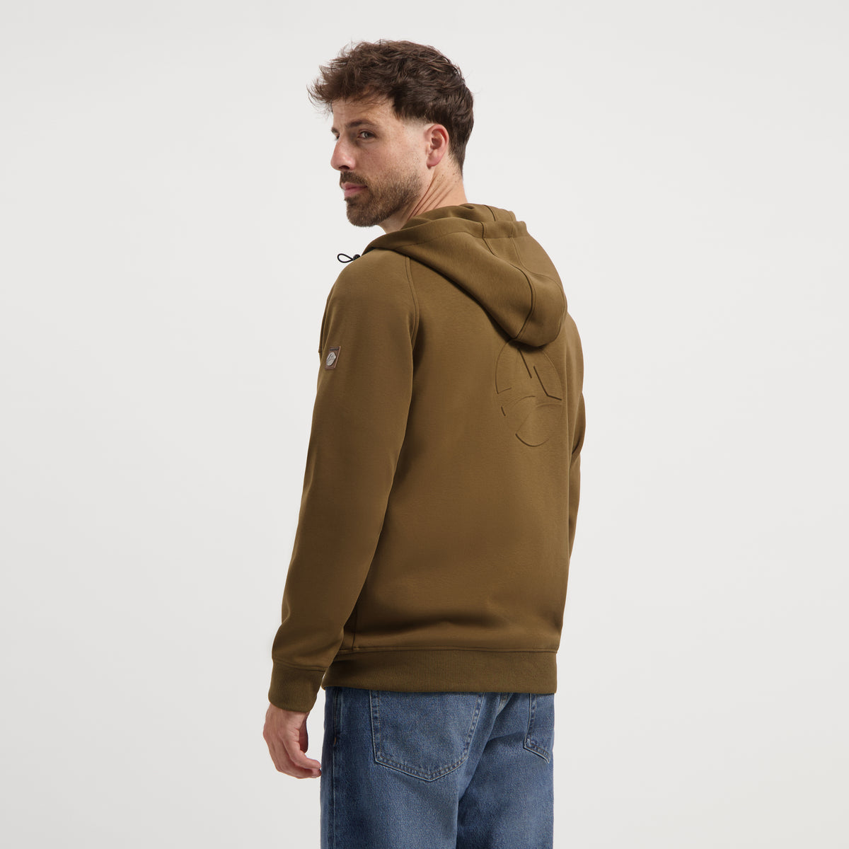 Steffen Men - Hooded Cardigan - Sweat - Brown MV2