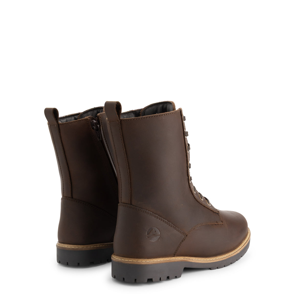 Torpsund Women - Lace-Up Boots with Zipper - Wool-Lined - Dark Brown BD