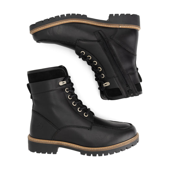 Langstrand Men - Lace-up boots - Wool-lined - Black UPD
