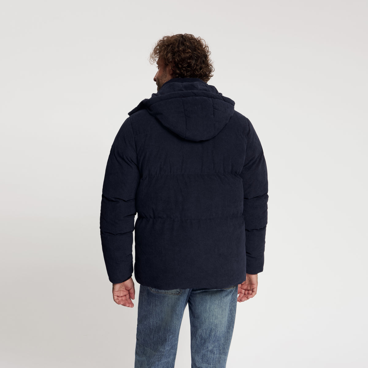 Ulf Men - Puffer Winter Jacket - Corduroy - Navy MV3