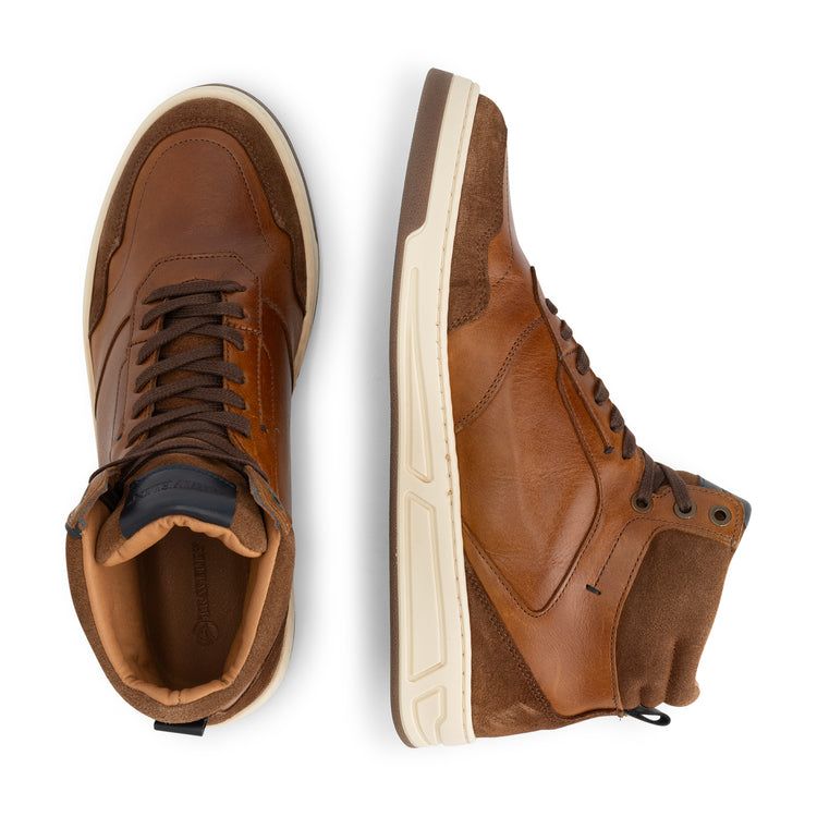 Durham Men - Mid-top sneakers - Leather - Cognac UPD