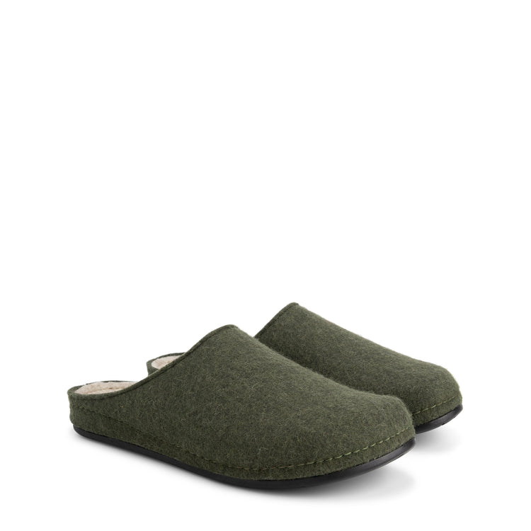Come Home Men - House slippers - Wool - Green FRD
