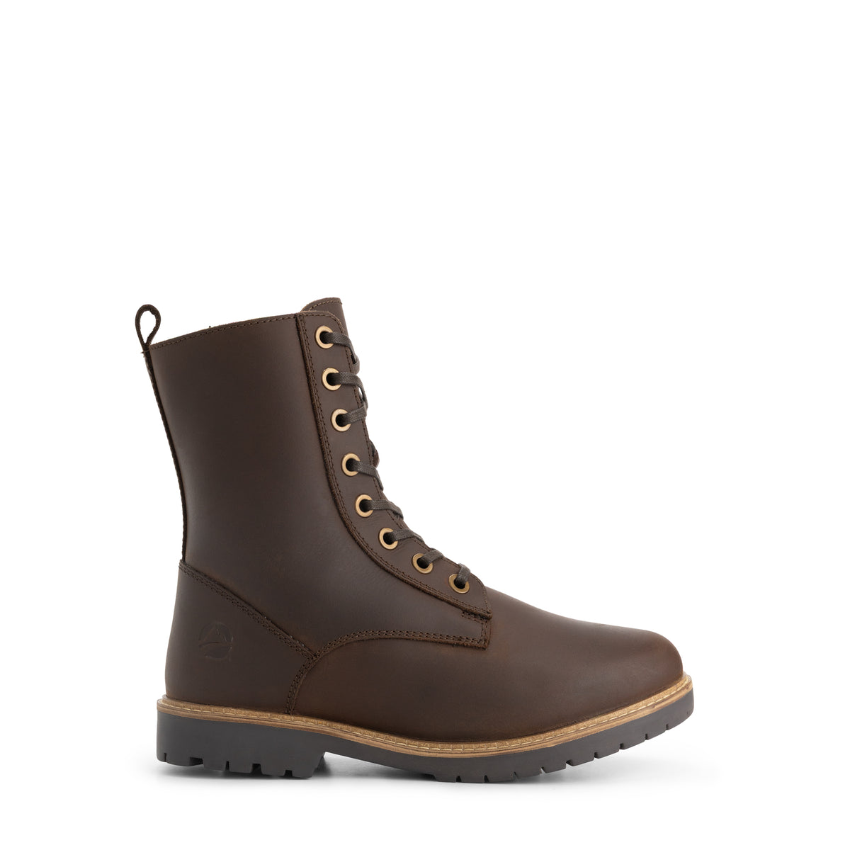 Torpsund Women - Lace-Up Boots with Zipper - Wool-Lined - Dark Brown R